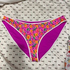 Frankie's Bikinis Pink Floral Bikini Bottoms